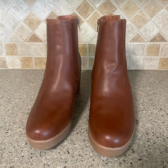 SOUL Naturalizer Apollo Women’s Toffee Brown Wedge Boots Size 10 - Picture 5 of 10